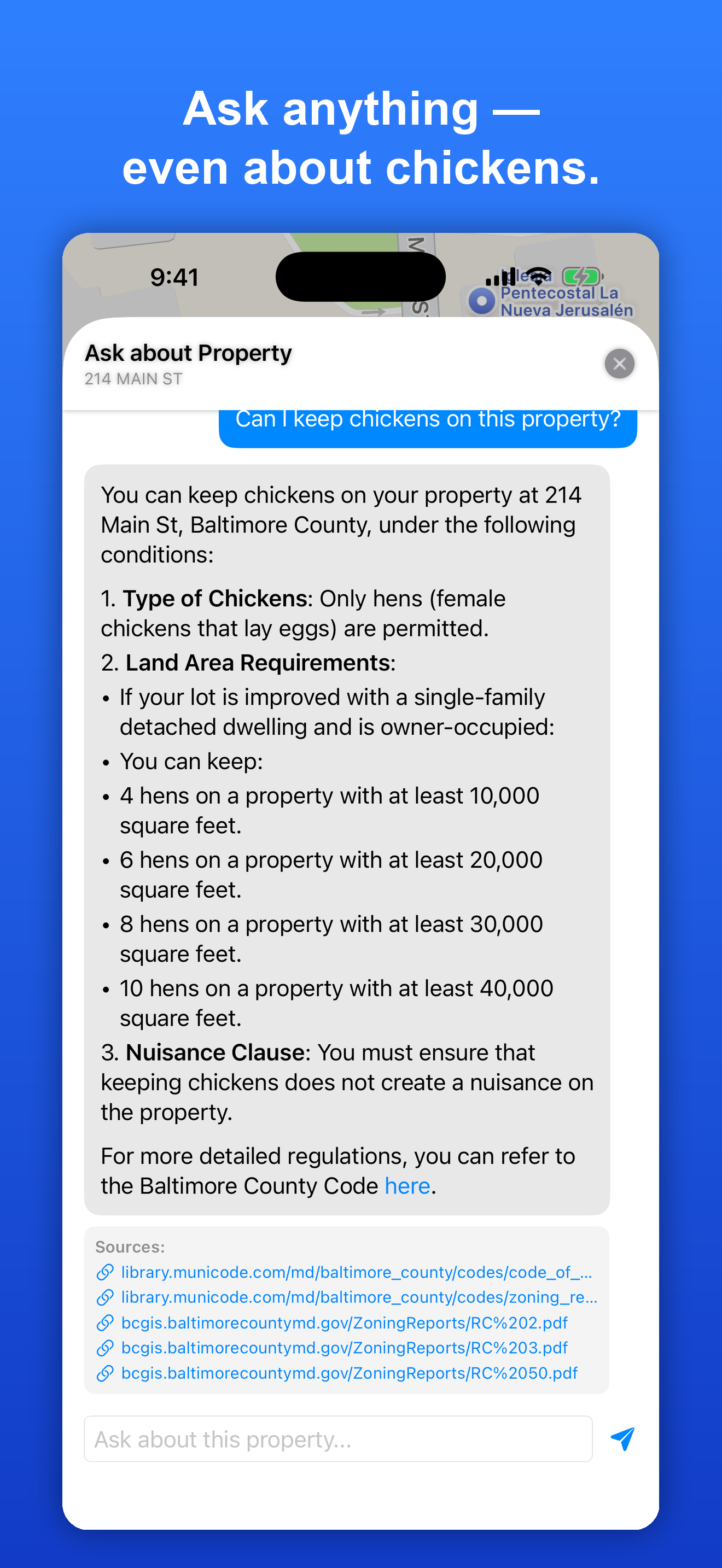 AI chat answer